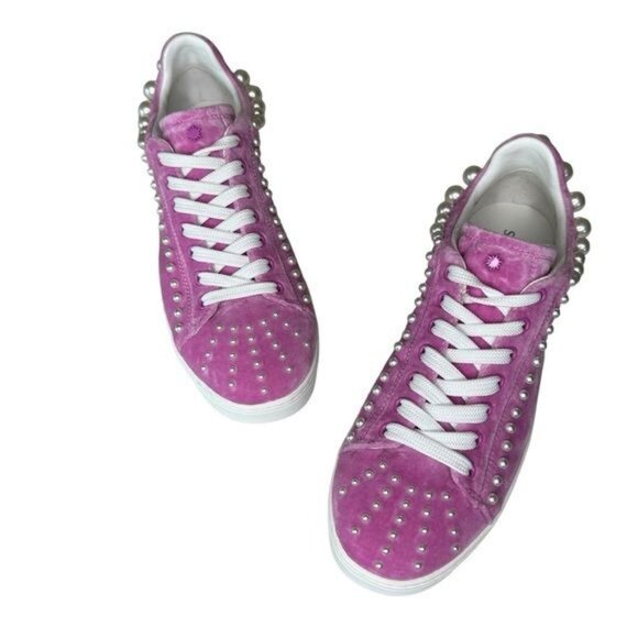 Stuart Weitzman Goldie Sneakers Pearl Embellished Cotton Candy Size 8.5 fits a 9 - Picture 11 of 11